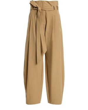 Franchise Ymy Cotton Tapered Trousers - Natural