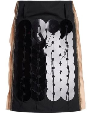 Marni Embellished Cotton Midi Skirt - Black