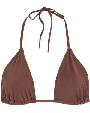ÉTERNE Exclusive Thea Triangle String Bikini Top - Brown