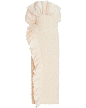 Mara Hoffman Kana Ruffled Cotton Midi Dress - Natural