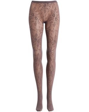 Swedish Stockings Rosa Lace Tights - Grey