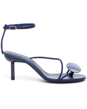 Christopher Esber Doma Stone-Embellished Suede Sandals - Blue