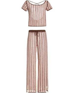 Akoia Swim Exclusive Marti Cotton Pant Set - White
