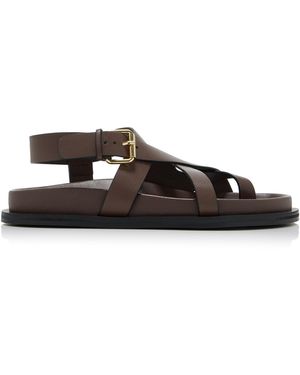 A.Emery Elbert Leather Sandals - Black