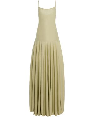 AMIYA Eden Pleated Maxi Dress - White