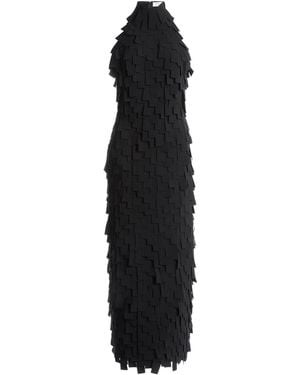 A.W.A.K.E. MODE Textured Halter-neck Midi Dress - Black