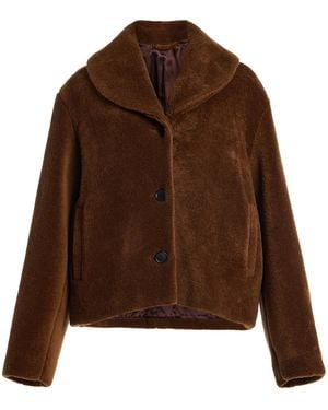 Kallmeyer Marlie Shawl-Collar Wool Jacket - Brown