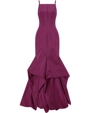 Marmar Halim Fish-Cut Taffeta Mermaid Maxi Dress - Purple
