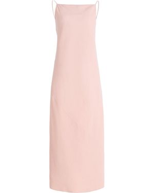 Another Tomorrow Exclusive Hemp-Blend Midi Slip Dress - Pink