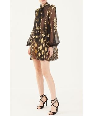 Zuhair Murad Embroidered Silk-blend Mini Dress - Multicolour