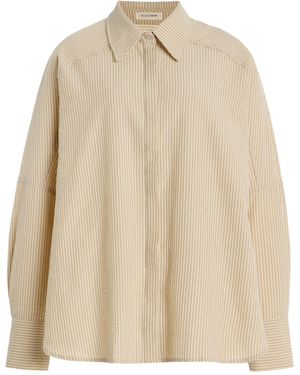 ELCE Exclusive Sidney Striped Cotton-blend Seersucker Shirt - Natural