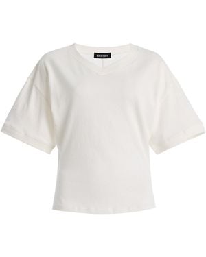 EB DENIM Eero V-Neck Cotton T-Shirt - White