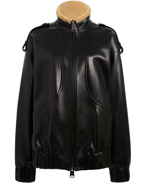 KHAITE Sigi Relaxed Plongé Leather Jacket - Black