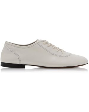 Wales Bonner Delta Leather Brogues - White