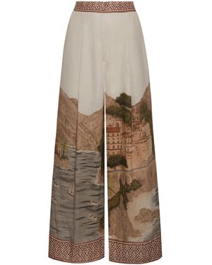 ANDRES OTALORA Refugio Sentido Linen Trousers - Natural