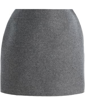 Marie Adam-Leenaerdt Base Wool Mini Skirt - Grey