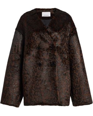 Frankie Shop Valentina Faux Fur Jacket - Brown
