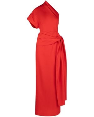 Heirlome Helena One-Shoulder Layered Silk Maxi Dress