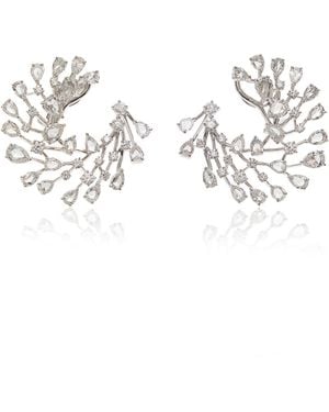 Harakh Cascade 18k White Gold Diamond Earrings