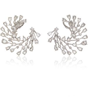 Harakh Cascade 18k White Gold Diamond Earrings