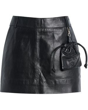 THE GARMENT Soho Leather Mini Skirt - Black