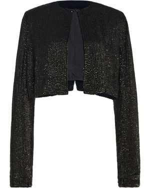 Kallmeyer Elara Prism Sequined Cropped Jacket - Black