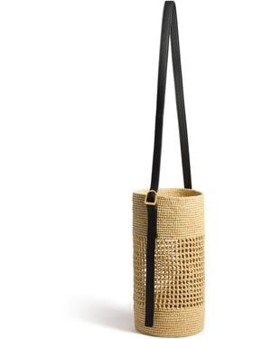 KHAITE Billie Small Raffia Bucket Bag - Metallic