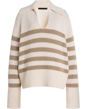 Jenni Kayne Phoebe Cashmere Polo Jumper - Natural