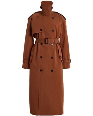 Saint Laurent Water-Repellent Cotton-Silk Canvas Trench Coat - Red