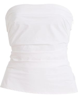 Proenza Schouler Maisy Strapless Poplin Top - White