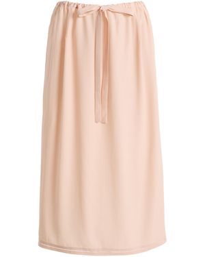 TOTEME Fluid Silk Midi Drawstring Skirt - Pink