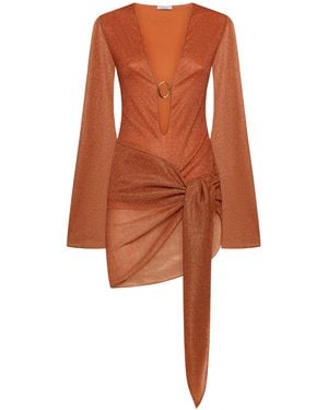 Oséree Lumiere Mini Pareo Dress - Orange