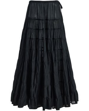 Merlette Chandni Cotton-Voile Skirt - Black