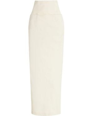 Delpozo High-waisted Cotton Maxi Skirt - White