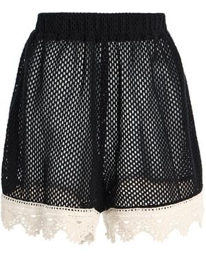 Sea Kendall Crochet Shorts - Black