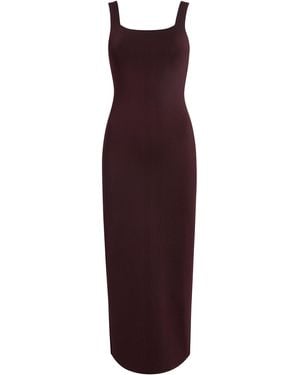 KHAITE Dixi Square-Neck Sleeveless Knit Maxi Dress - Purple