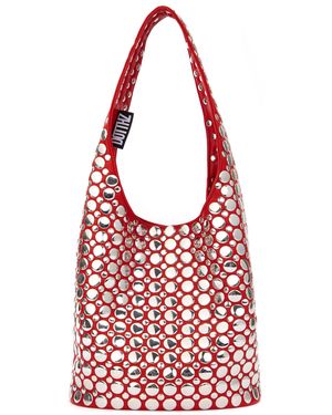 DOTTHZ Valerie Embellished Vegan-leather Bag - Red
