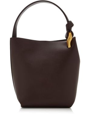 JW Anderson The Jwa Corner Leather Bucket Bag - Brown
