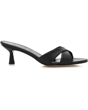 Aeyde Vero Leather Sandals - Black