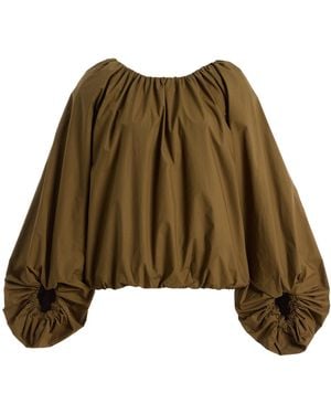 By Malene Birger Semara Balloon-Sleeve Organic-Cotton Top - Natural
