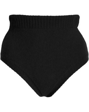 LAQUAN SMITH High-rise Knit Wool-fox Briefs - Black