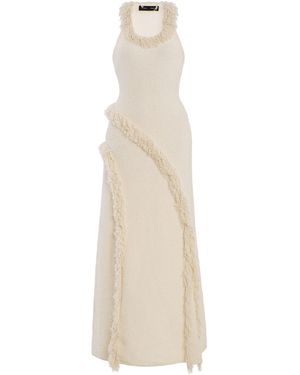 Proenza Schouler Nilo Jacquard Wool Midi Dress - White