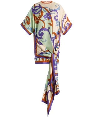 ALÉMAIS Exclusive La Isla Franco Silk Twill Mini Dress - Multicolor