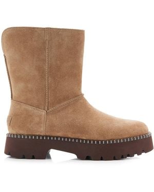 UGG Uptowner Short Sheepskin Boots - Brown