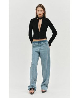 Christopher Esber Deconstruct Straight Leg Denim Jeans - Blue