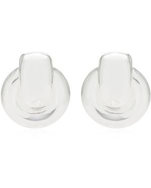 Mega Door Knocker Sterling Vermeil Earrings - Metallic