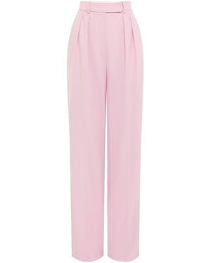 Alex Perry Tailored Virgin-Wool Straight-Leg Pants - Pink