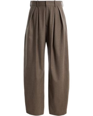 Kallmeyer Joel Wool-Blend Pleated Trousers - Brown
