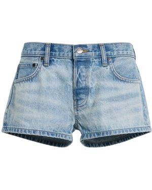 EB DENIM Portman Low-Rise Denim Shorts - Blue