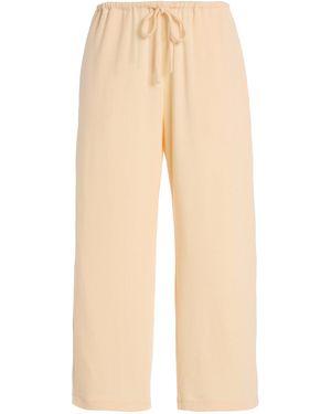 Leset Lauren Knitted Cropped Trousers - Natural
